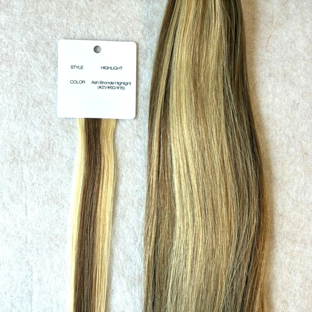 Bellami Volume Weft 16" 120g Ash Bronde Highlight #21/60/16 Remy Hair NWOT - Picture 5 of 6